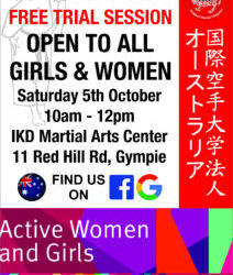 IKD Karate Australia will be hosting an additional come and try day on Saturday 5th October